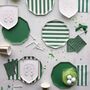 Emerald Green Cabana Stripe Party Plates X Eight, thumbnail 5 of 5