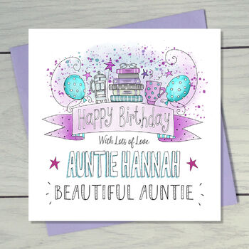 Auntie Books And Coffee Birthday Card, 4 of 4