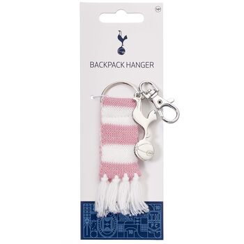 Tottenham Hotspur Pink Scarf And Cockerel Backpack Hanger, 5 of 5