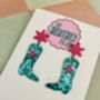 Glitter Cowboy Boot Earrings / Festival Fashion Dangles / Country Western Statement Jewellery / Line Dancing Earrings, thumbnail 3 of 12