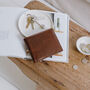 Mens Brown Leather Trifold Wallet, thumbnail 1 of 4