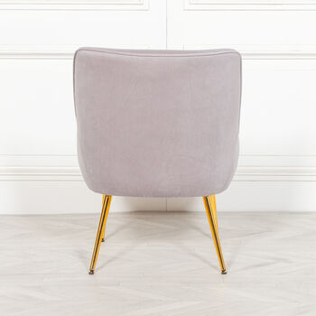 Grey Velvet Chair, 3 of 4