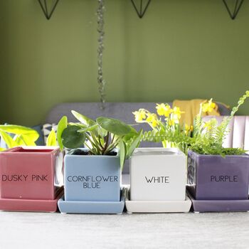 Personalised Photo Mini Cube Plant Pot For Mum, 4 of 8