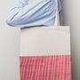 Colourful Half Sari Cotton Tote Bag, Fair Trade Shopping Bag Handmade In India, thumbnail 5 of 7