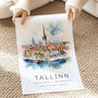 Estonia City Illustration Of Tallinn, thumbnail 3 of 7