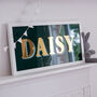 Personalised Handmade Gold Name Glass Sign, thumbnail 1 of 8