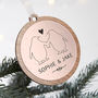 Couple's Christmas Bauble Rose Gold, thumbnail 2 of 4