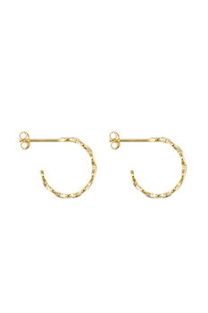 Thick 18 K Gold Chain Hoop Earrings, 5 of 5