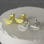 Sterling Silver And Gold Watermelon Stud Earring Pack, thumbnail 1 of 4