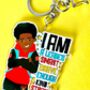 Black Boy Joy Affirmation Keyring/ Bag Charm, thumbnail 1 of 5