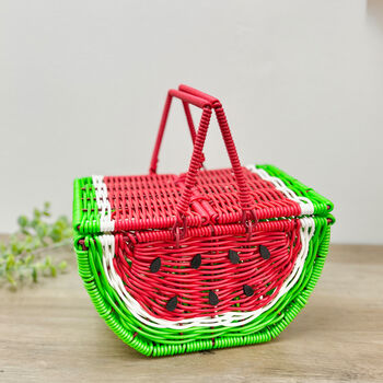 Watermelon Summer Picnic Basket, 2 of 8