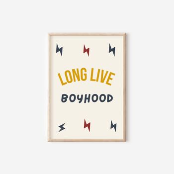 Boys Personalised Initial Moon And Stars Print Set For Bedroom, Nursery Or Playroom, 7 of 7