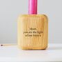 Solid Oak Personalised Initial Candle Holder, thumbnail 2 of 8