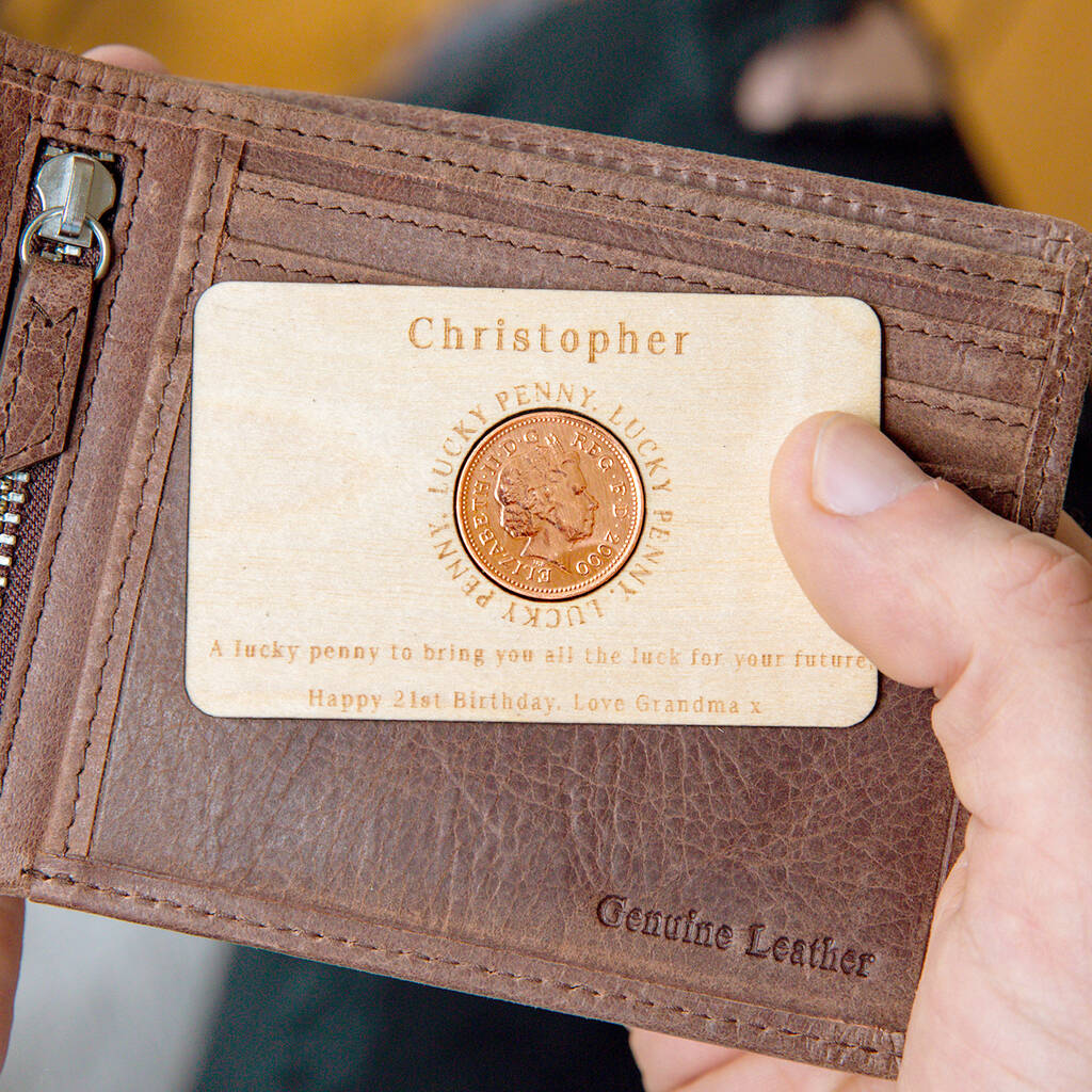 Image of 21st Birthday 1999 Penny Personalised Wallet Card