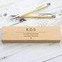 Personalised Classic Wooden Pen And Pencil Box Set, thumbnail 3 of 8
