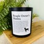 Fun Personalised Beagle Owner's Affirmation Candle, thumbnail 4 of 11