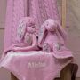 Personalised Tulip Blossom Bunny Soother And Soft Toy, thumbnail 1 of 4