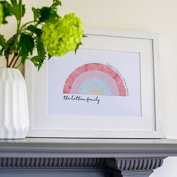 Personalised Family Rainbow Colour Print, 3 of 4