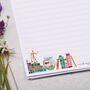 A4 Letter Writing Paper Bookshelf Border Design, thumbnail 2 of 4