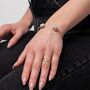 Adjustable Turquoise Stone Pencil Cuff Bangle Bracelet, thumbnail 1 of 5
