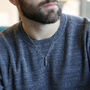 Men's Personalised Brushed Bar Necklace, thumbnail 4 of 10