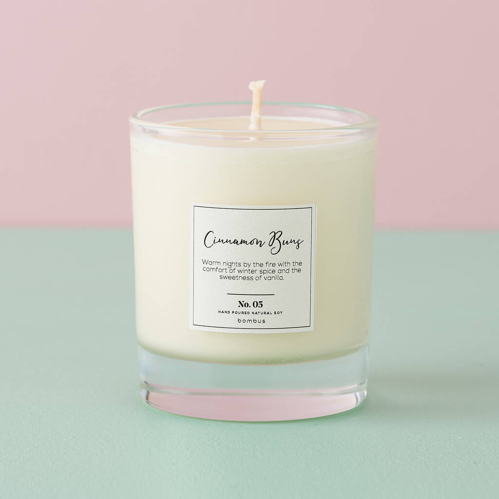 Luxury Scented Candle Gift Cinnamon Buns By Bombus