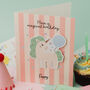 Personalised Unicorn Birthday Card With Stickers, thumbnail 1 of 8