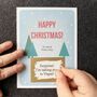 Large Personalised Happy Christmas Surprise Scratchcard, thumbnail 3 of 5