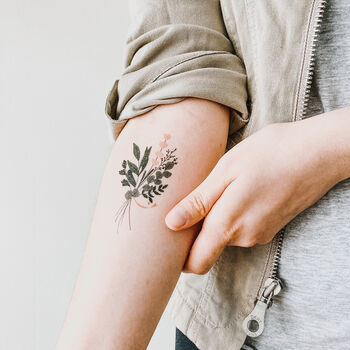 Colour Ferns And Florals Temporary Tattoos, 5 of 7
