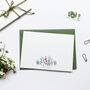 Summer Flowers Personalised Flat Notecards, thumbnail 1 of 5