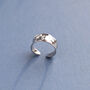 Sterling Silver Hammered Wide Open Ring, thumbnail 3 of 4