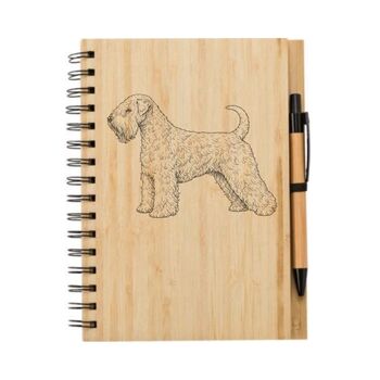 Personalised Soft Coated Wheaten Terrier Dog Engraved Notebook, 2 of 2