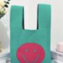 Happy Face Stretchable Woven Fabric Bag, thumbnail 5 of 7