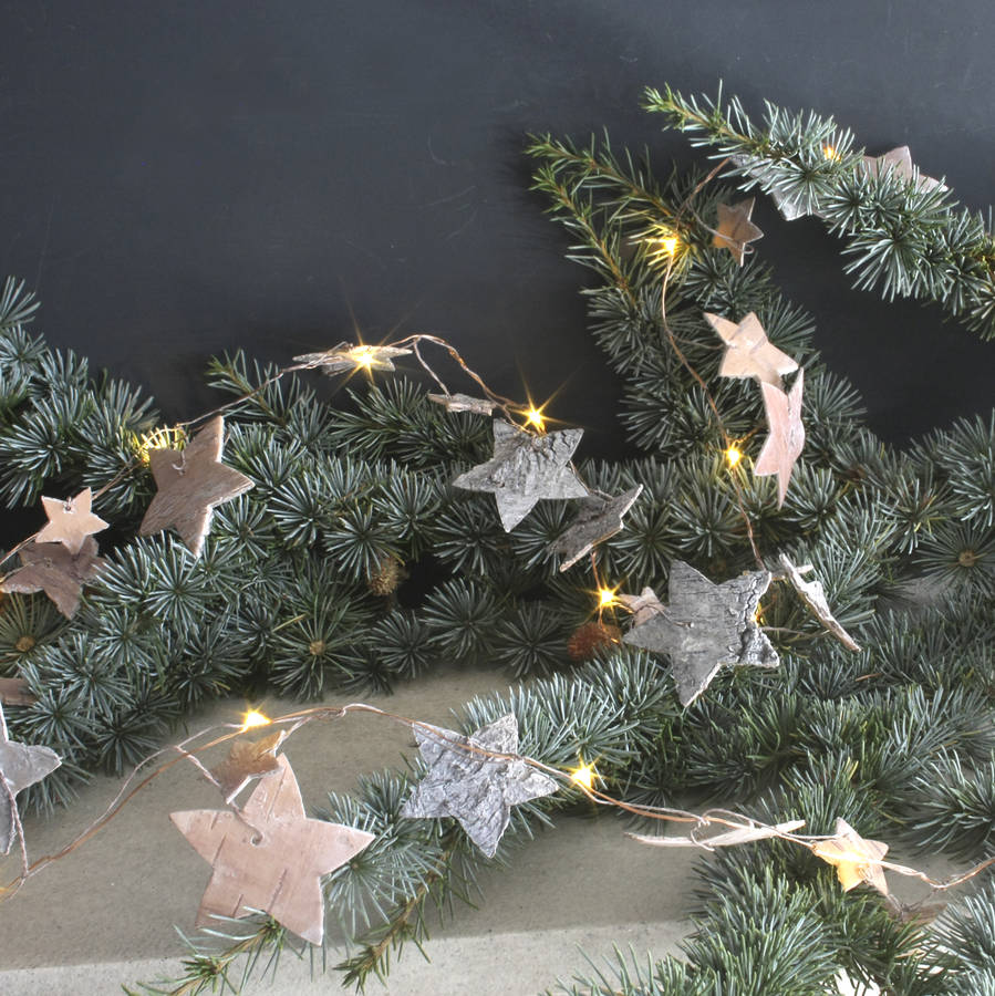 birch star led christmas garland by ella james | notonthehighstreet.com