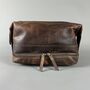 Cognac Leather Open Top Wash Bag, thumbnail 1 of 9