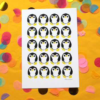 Penguins Everywhere Nursery Print, 3 of 3