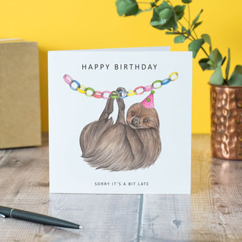 Sloth Birthday Card, 3 of 5