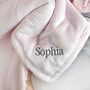 Personalised Pink Sherpa Blanket And Lamb Comforter Set, thumbnail 9 of 12