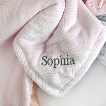 Personalised Pink Sherpa Blanket And Lamb Comforter Set, 9 of 12