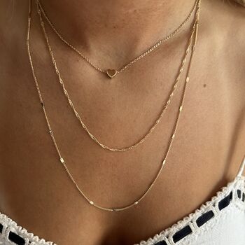 Multi Strand Gold Plated Heart Necklace, 3 of 6