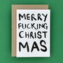 Happy F**King Christmas Risograph Card, thumbnail 1 of 3