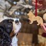 Pet Dog Breed In Scarf Wooden Christmas Tree Decoration, thumbnail 4 of 6
