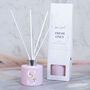 Personalised Floral Initial Round Pink Reed Diffuser, thumbnail 3 of 4