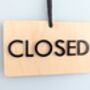 Open Closed Door Sign Shop Sign Wood 3D Acrylic Hanger, thumbnail 6 of 7