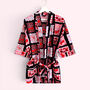 Cherry And Bow Print 100% Cotton Dressing Gown, thumbnail 5 of 6
