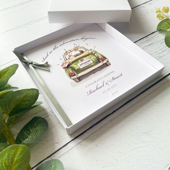 Handmade Wedding Card, Just Married Car Design, 4 of 7