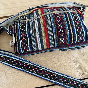 Mini Striped Bohemian Shoulder Bag, 10 of 12