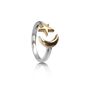 Adjustable Ring With Star And Moon In Silver/Gold Plated, thumbnail 1 of 3