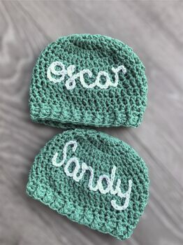 Personalised Handmade Baby Hat, 5 of 7