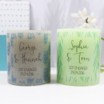Personalised Engagement Patterned Coloured Candle, 5 of 11